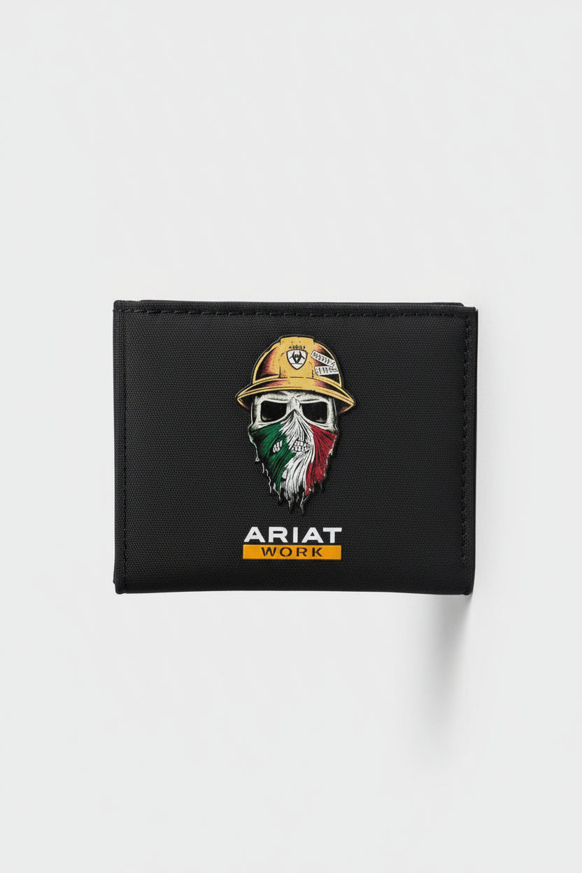Ariat Men's Bifold Mexican Workman Black Wallet