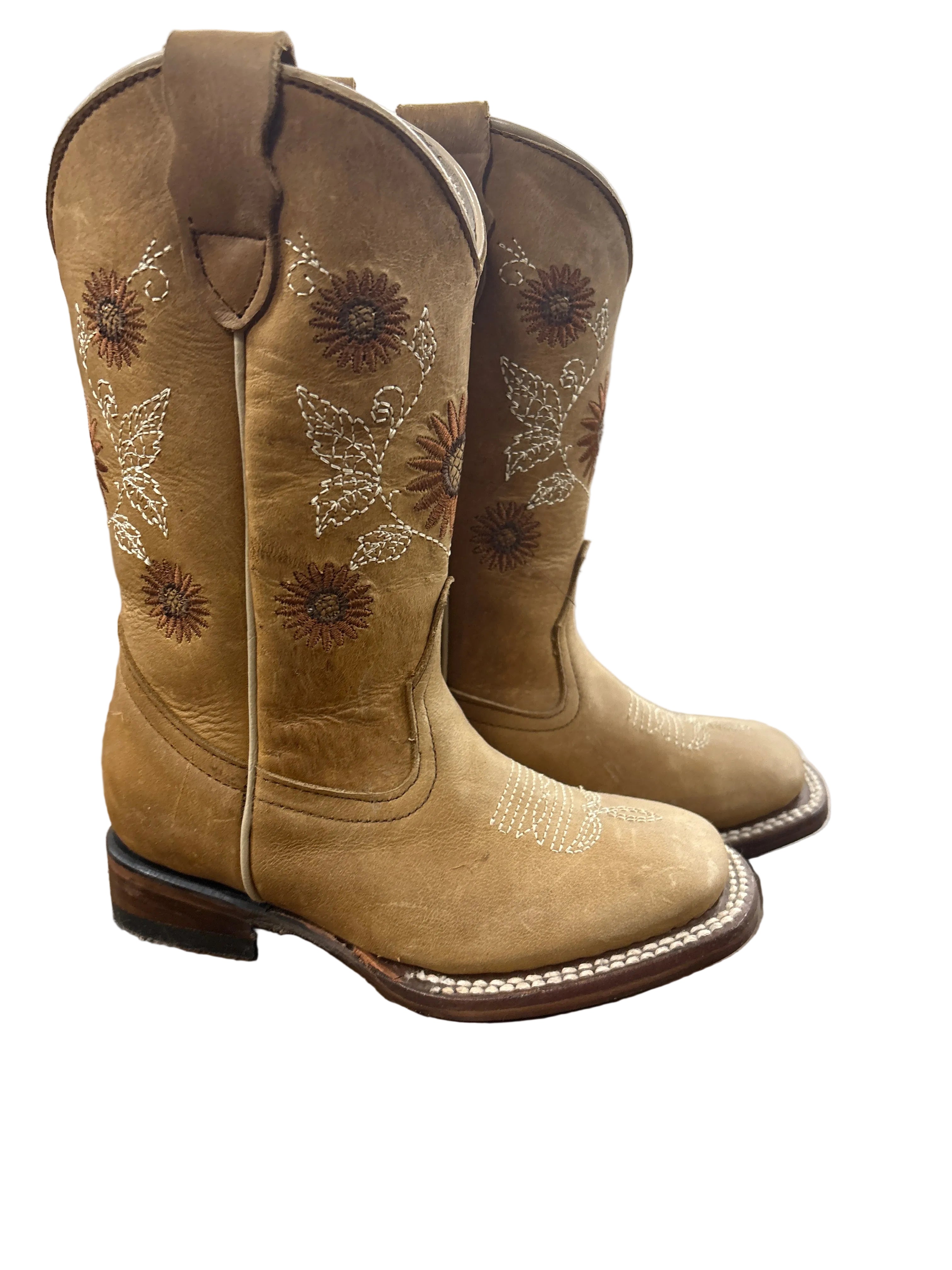 Infant boots_Dark Sunflowers