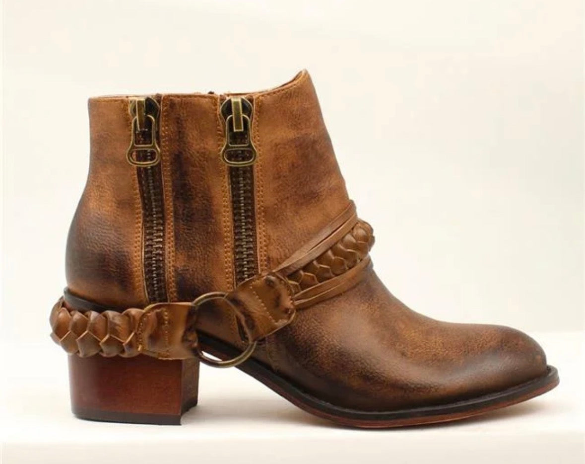 Western Ankle Bootie- Tia