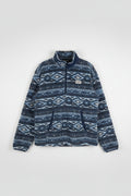 HOOEY Bear Fleece Sweatshirt _ MEN - Navy Aztec