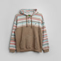 HOOEY- "Jimmy" Tan w/ Multi Color Serape Hoody- MENS